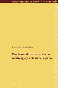 Problemas de demarcación en morfología y sintaxis del español_cover