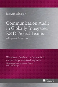 Communication Audit in Globally Integrated R«U38»D Project Teams_cover