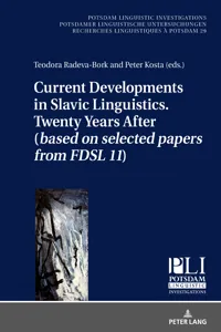 Current Developments in Slavic Linguistics. Twenty Years After_cover
