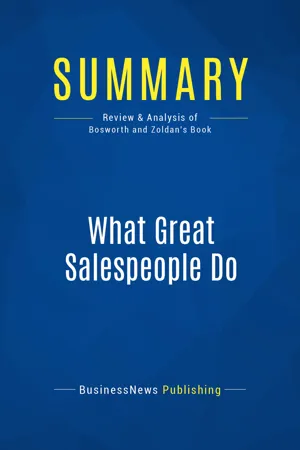Summary: What Great Salespeople Do