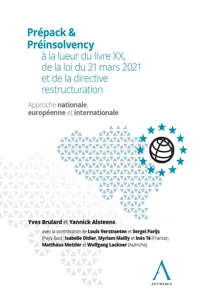 Prépack & Préinsolvency à la lueur du livre XX, de la loi du 21 mars 2021 et de la directive restructuration_cover