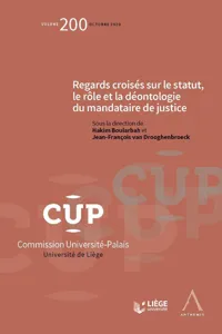 Regards croisés sur le statut, le rôle et la déontologie du mandataire de justice_cover