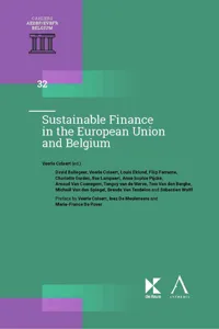 Sustainable Finance in the European Union and Belgium_cover