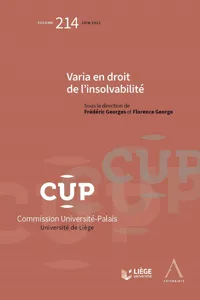 Varia en droit de l'insolvabilité_cover