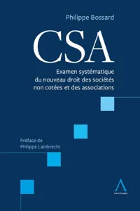 CSA - Examen systématique du nouveau droit des sociétés non cotées et des associations_cover