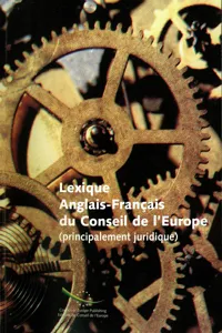 Lexique anglais-français du Conseil de l'Europe_cover