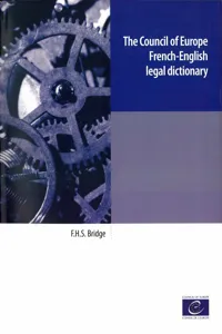 The Council of Europe French-English legal dictionary_cover