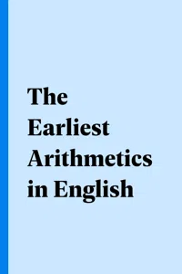 The Earliest Arithmetics in English_cover