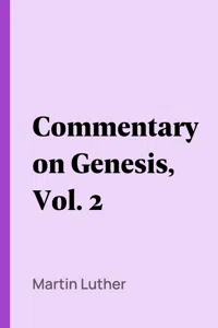 Commentary on Genesis, Vol. 2_cover