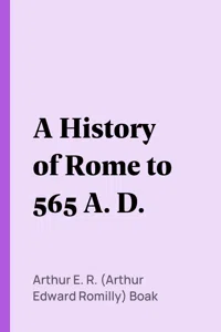 A History of Rome to 565 A. D._cover