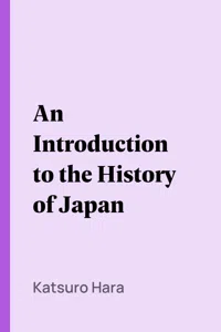 An Introduction to the History of Japan_cover