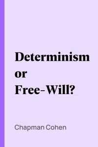 Determinism or Free-Will?_cover