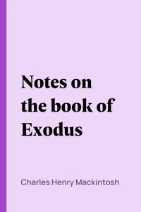 Notes on the book of Exodus_cover
