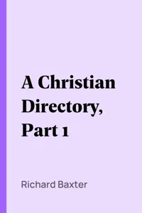 A Christian Directory, Part 1_cover