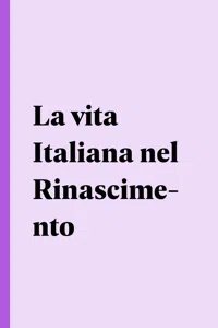 La vita Italiana nel Rinascimento_cover