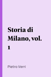 Storia di Milano, vol. 1_cover