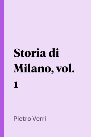 Storia di Milano, vol. 1