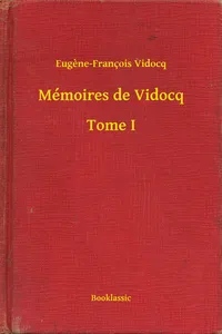 Mémoires de Vidocq - Tome I_cover