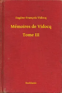 Mémoires de Vidocq - Tome III_cover