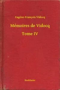 Mémoires de Vidocq - Tome IV_cover