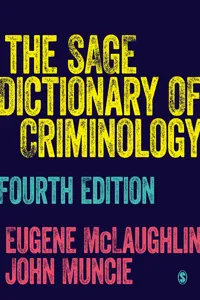 The SAGE Dictionary of Criminology_cover