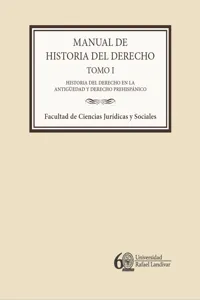 Manual de historia del derecho. Tomo I_cover