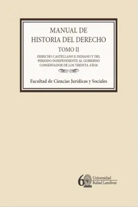 Manual de historia del derecho. Tomo II_cover