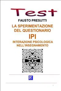 La sperimentazione del Questionario IPI - Interazione Psicologica nell'Insegnamento_cover