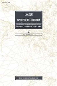 L'Analisi Linguistica e Letteraria 2011-2_cover