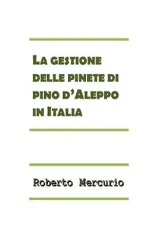 La gestione delle pinete di pino d'Aleppo in Italia