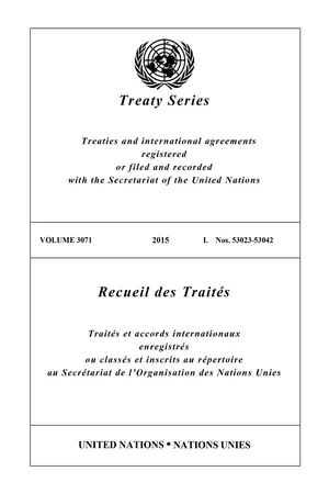 Treaty Series 3071/Recueil des Traités 3071