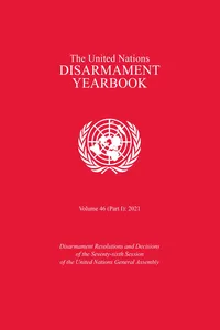 United Nations Disarmament Yearbook 2021: Part I_cover