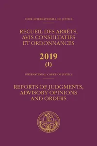 Reports of Judgments, Advisory Opinions and Orders 2019: Immunities and Criminal Proceedings/Recueil des arrêts, avis consultatifs et ordonnances 2019 : Immunités et procédures pénales_cover