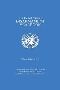 United Nations Disarmament Yearbook 2017. Part I_cover