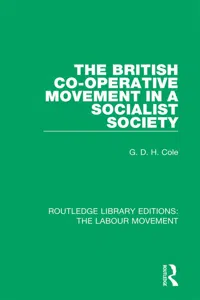 The British Co-operative Movement in a Socialist Society_cover