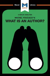 An Analysis of Michel Foucault's What is an Author?_cover
