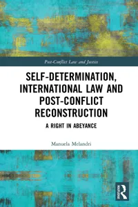 Self-Determination, International Law and Post-Conflict Reconstruction_cover