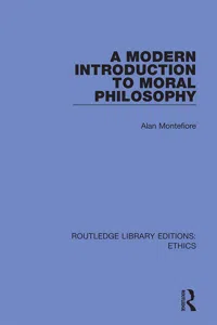 A Modern Introduction to Moral Philosophy_cover