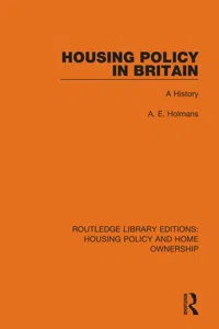 Housing Policy in Britain_cover