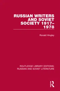Russian Writers and Soviet Society 1917–1978_cover
