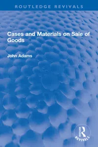 Cases and Materials on Sale of Goods_cover