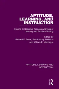 Aptitude, Learning, and Instruction_cover