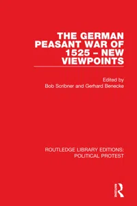 The German Peasant War of 1525 – New Viewpoints_cover