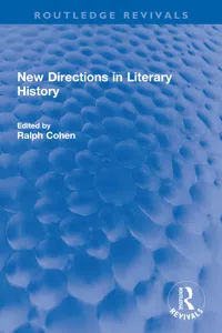 New Directions in Literary History_cover