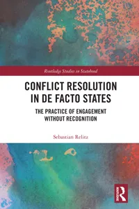 Conflict Resolution in De Facto States_cover