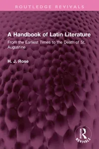 A Handbook of Latin Literature_cover
