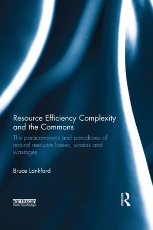 Resource Efficiency Complexity and the Commons