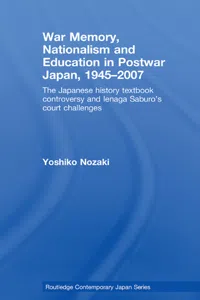 War Memory, Nationalism and Education in Postwar Japan_cover