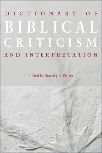 Dictionary of Biblical Criticism and Interpretation_cover