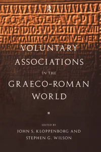 Voluntary Associations in the Graeco-Roman World_cover